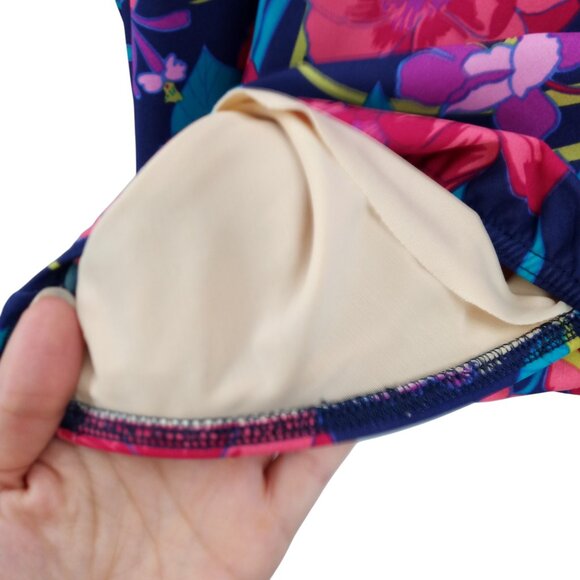 Lands End Floral Faux Wrap One Piece Swimsuit Size 20W Slimming Underwire Pink - Picture 9 of 10